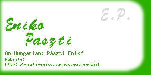 eniko paszti business card