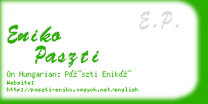 eniko paszti business card